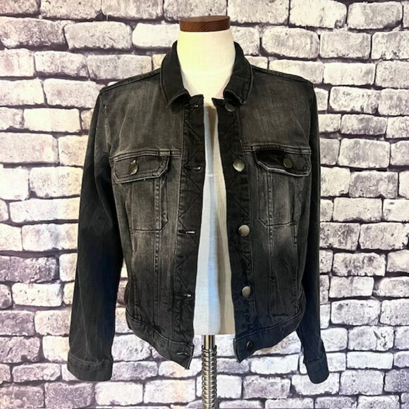 a.n.a Jackets & Blazers - ANA NWT Black Denim Jacket Size PL